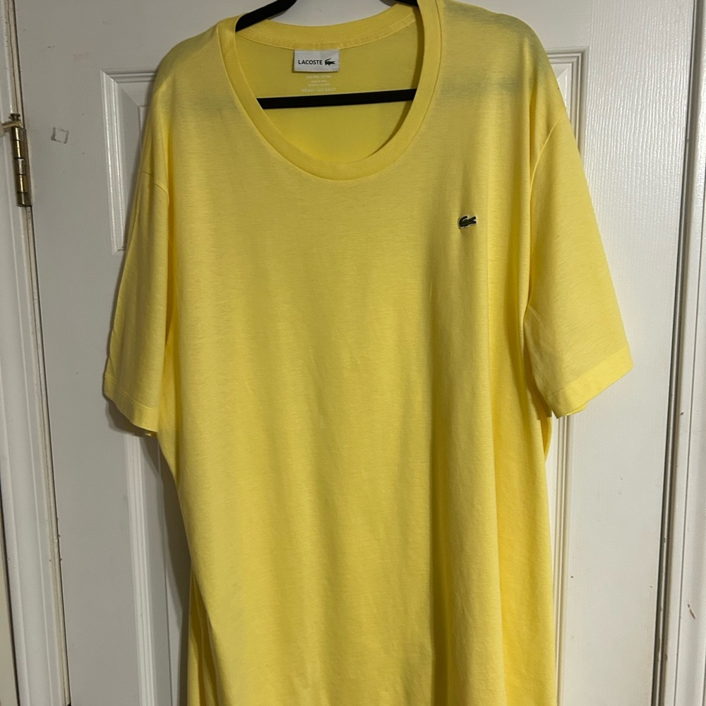 Lacoste Men's Short Sleeve Tee in Sunny Yellow